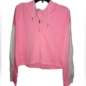 Exist cropped hot pink hoodie